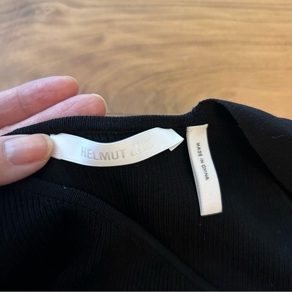 Helmut Lang asymmetrical top size small black - Picture 3 of 5